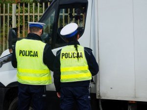 policjanci podczas działań