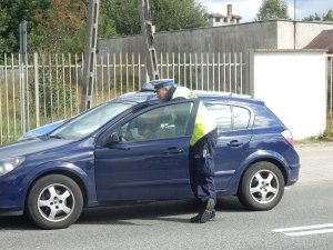 policjanci podczas działań