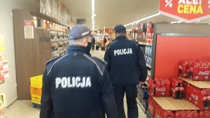 policjanci podczas działań