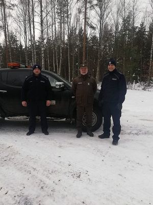 policjanci podczas działań