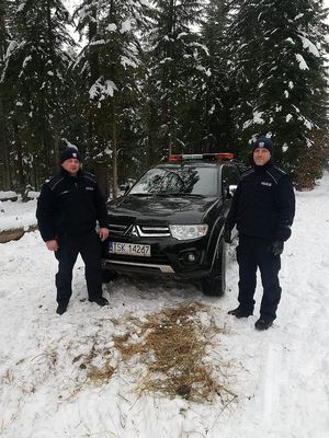 policjanci podczas działań