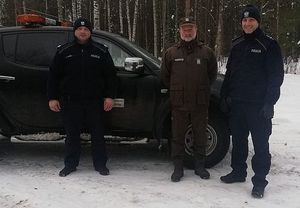 policjanci podczas działań