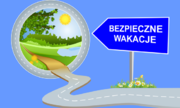 plakat &quot;Bezpieczne wakacje&quot;