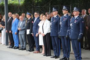 Uczestnicy Powiatowych Obchodów Św. Policji