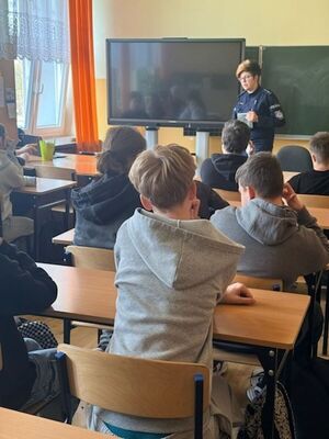 zdjęcie ze spotkania z policjantem